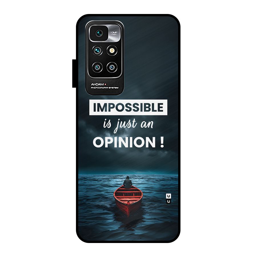 Just An Opinion Metal Back Case for Redmi 10 Prime