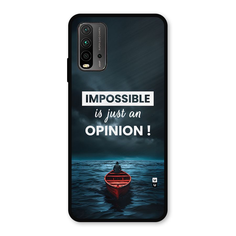 Just An Opinion Metal Back Case for Redmi 9 Power