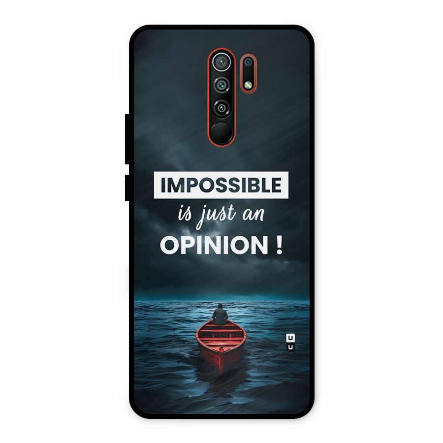 Just An Opinion Metal Back Case for Redmi 9 Prime