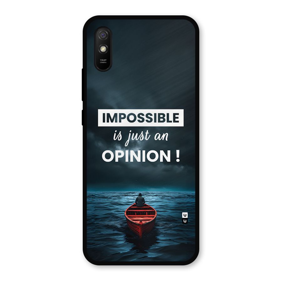 Just An Opinion Metal Back Case for Redmi 9i