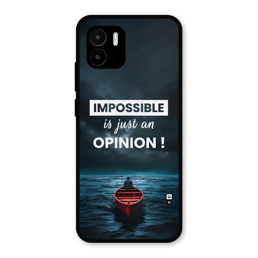 Just An Opinion Metal Back Case for Redmi A1