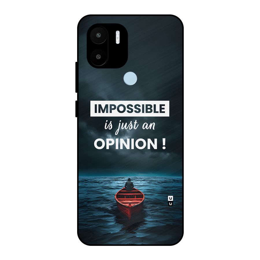 Just An Opinion Metal Back Case for Redmi A1 Plus