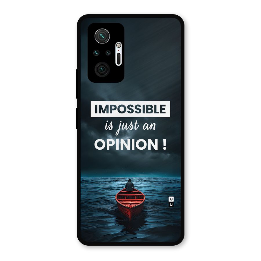 Just An Opinion Metal Back Case for Redmi Note 10 Pro