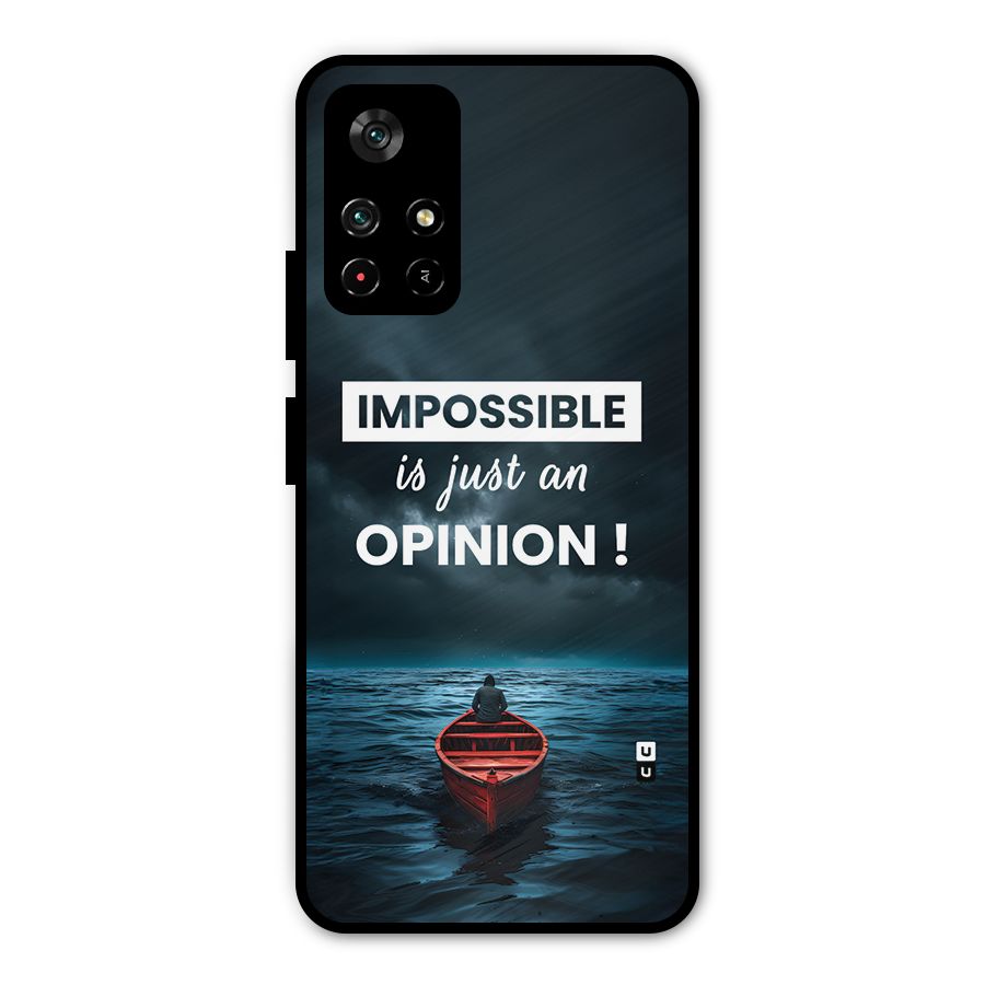 Just An Opinion Metal Back Case for Redmi Note 11T 5G