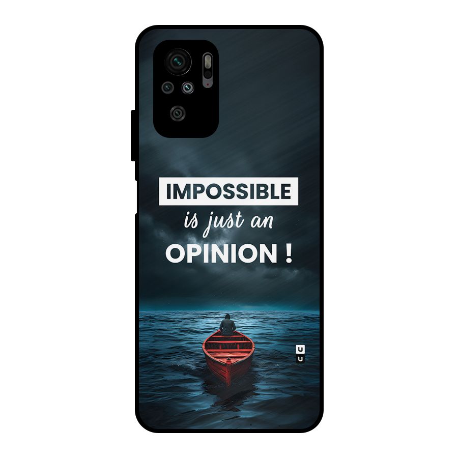 Just An Opinion Metal Back Case for Redmi Note 11 SE