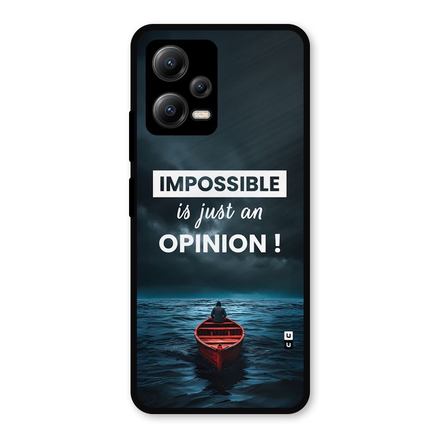Just An Opinion Metal Back Case for Redmi Note 12 5G