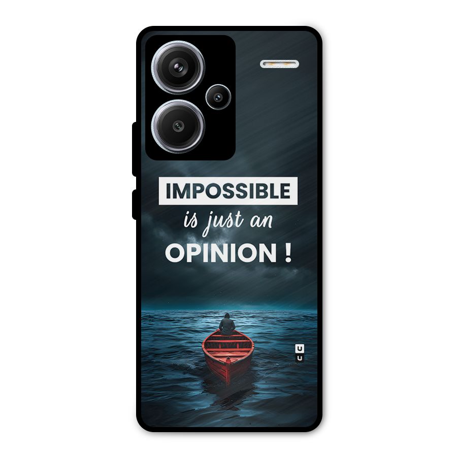 Just An Opinion Metal Back Case for Redmi Note 13 Pro+ 5G