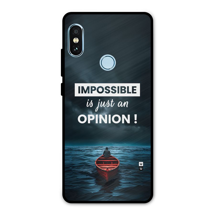 Just An Opinion Metal Back Case for Redmi Note 5 Pro