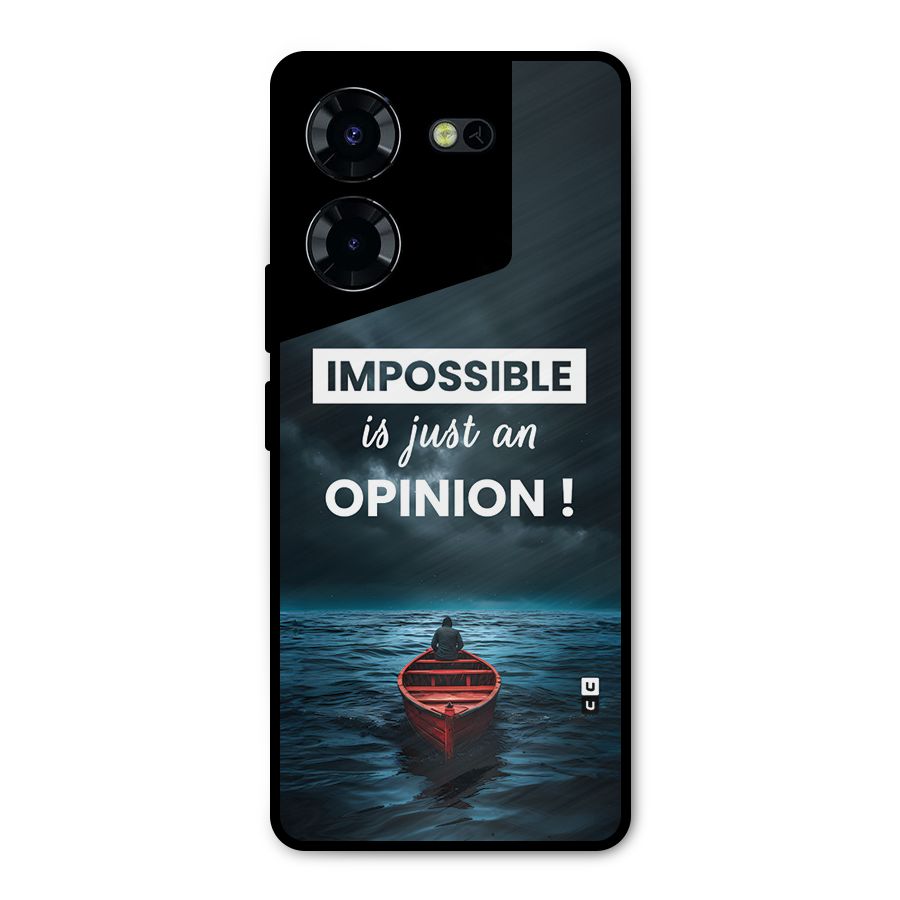 Just An Opinion Metal Back Case for Tecno Pova 5 Pro 5G