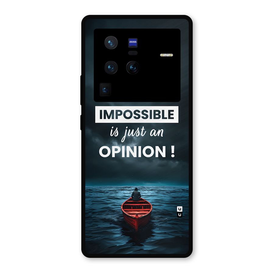 Just An Opinion Metal Back Case for Vivo X80 Pro