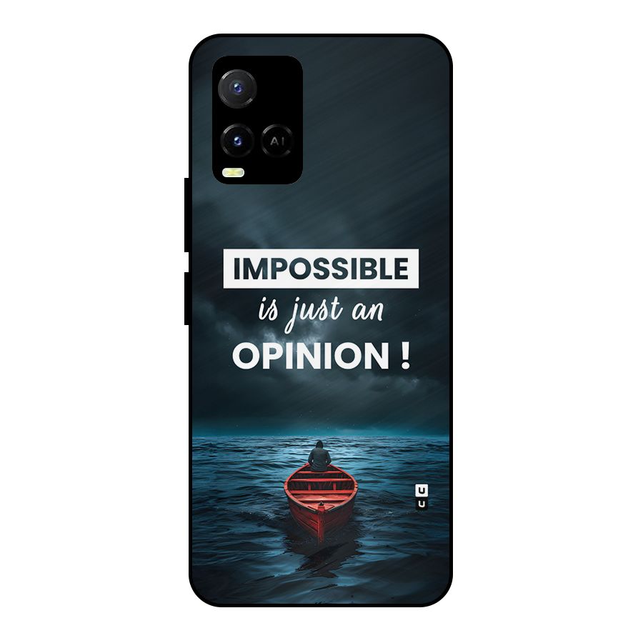 Just An Opinion Metal Back Case for Vivo Y21G