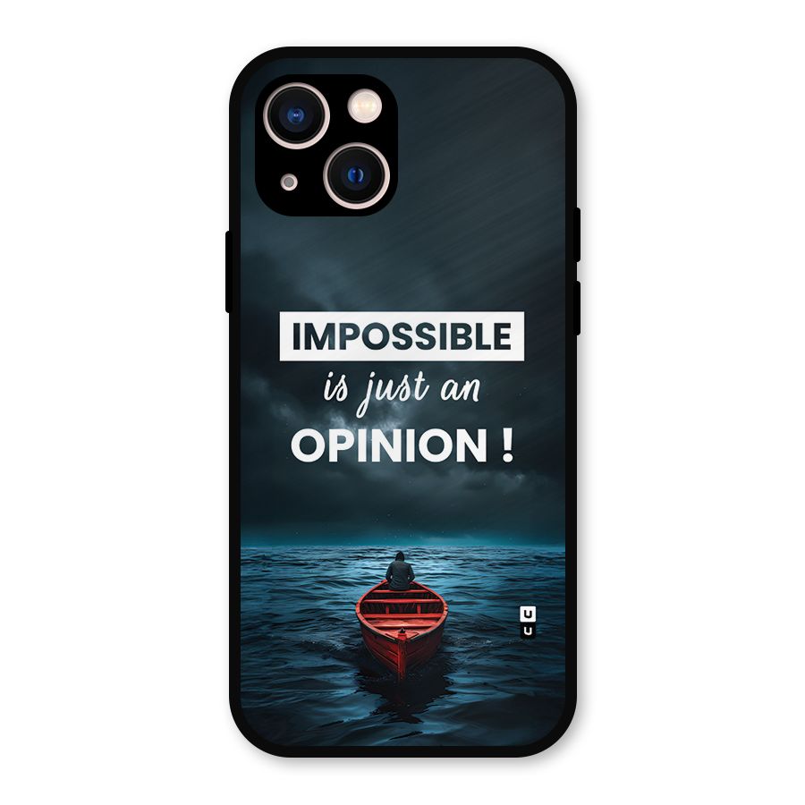 Just An Opinion Metal Back Case for iPhone 13