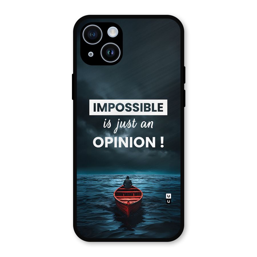Just An Opinion Metal Back Case for iPhone 14
