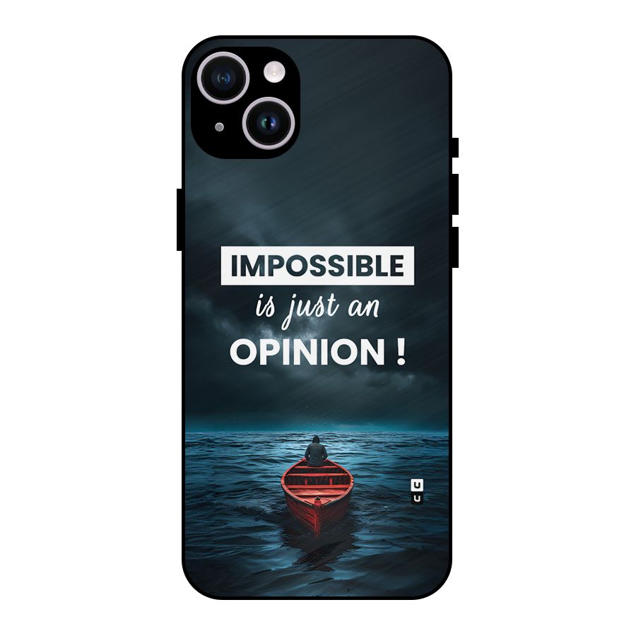 Just An Opinion Metal Back Case for iPhone 14 Plus