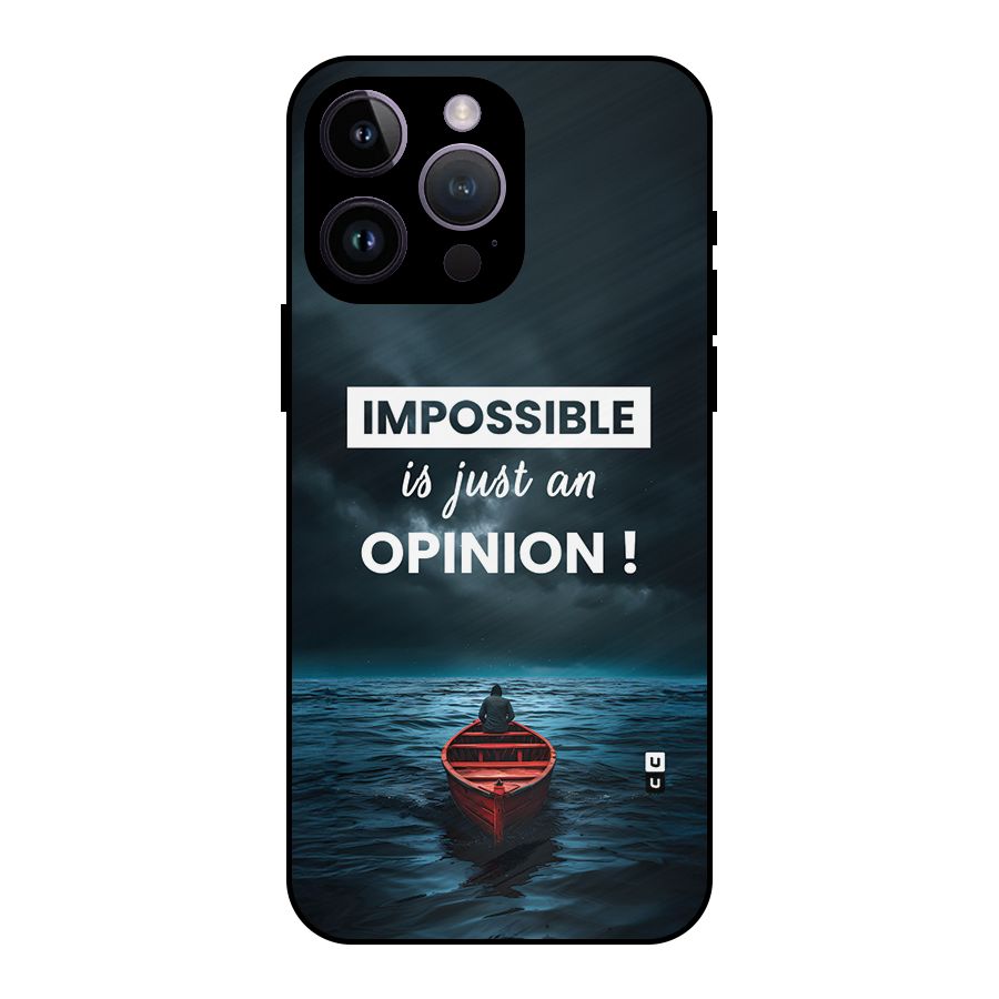Just An Opinion Metal Back Case for iPhone 14 Pro Max