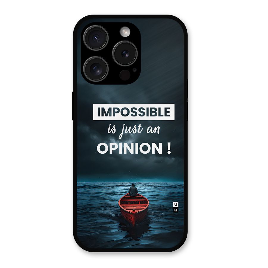 Just An Opinion Metal Back Case for iPhone 15 Pro