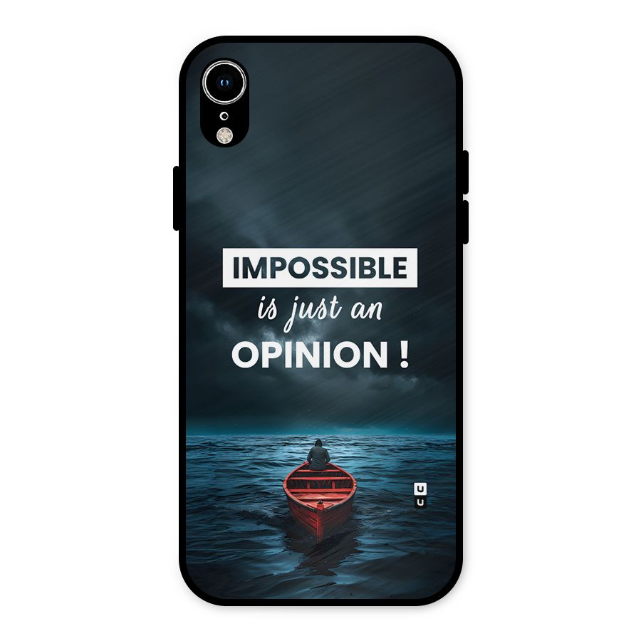 Just An Opinion Metal Back Case for iPhone XR