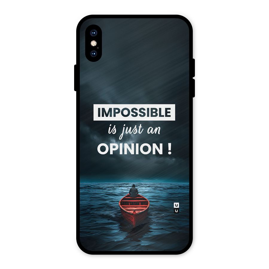 Just An Opinion Metal Back Case for iPhone XS Max