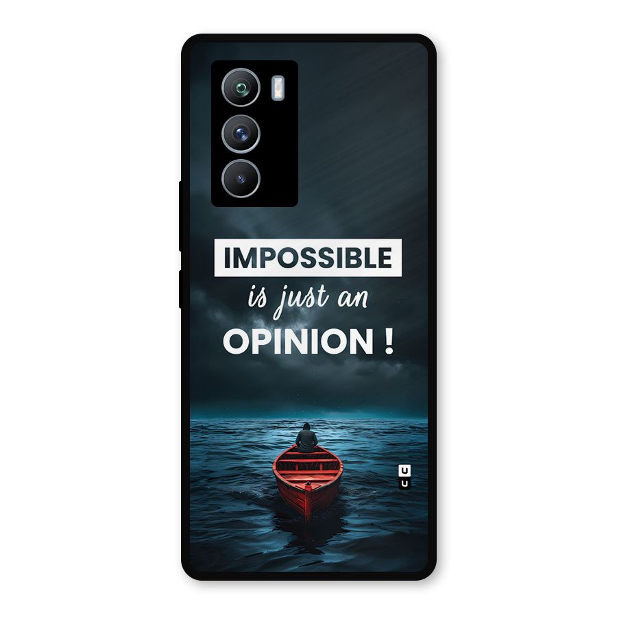 Just An Opinion Metal Back Case for iQOO 9 SE