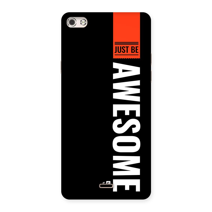 Just Be Awesome Back Case for Canvas Silver 5