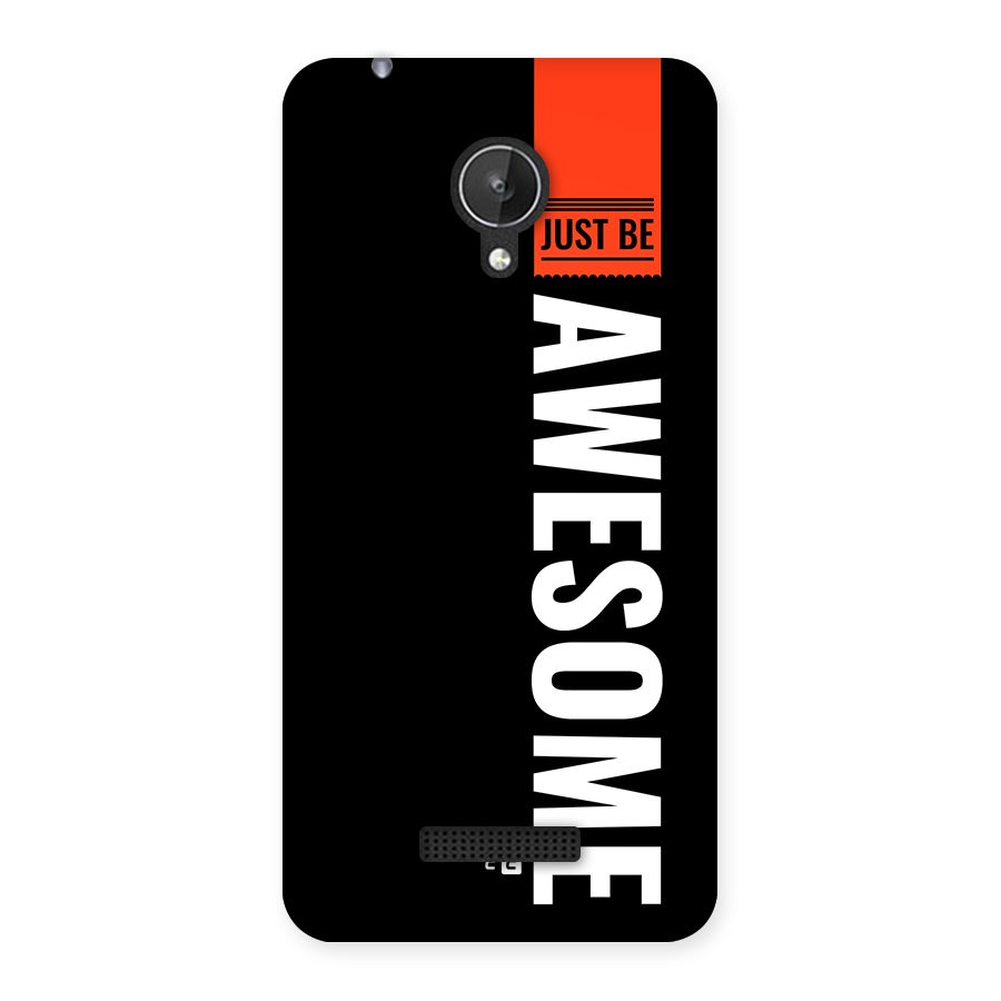 Just Be Awesome Back Case for Canvas Spark Q380