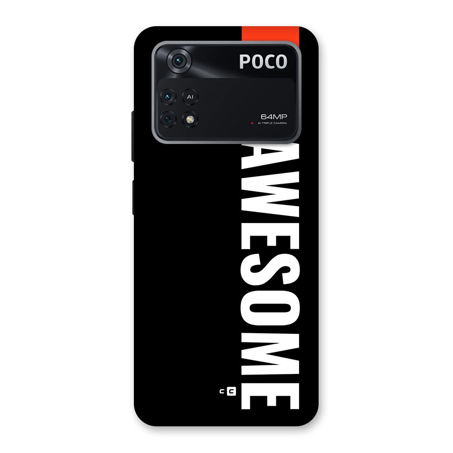 Just Be Awesome Back Case for Poco M4 Pro 4G