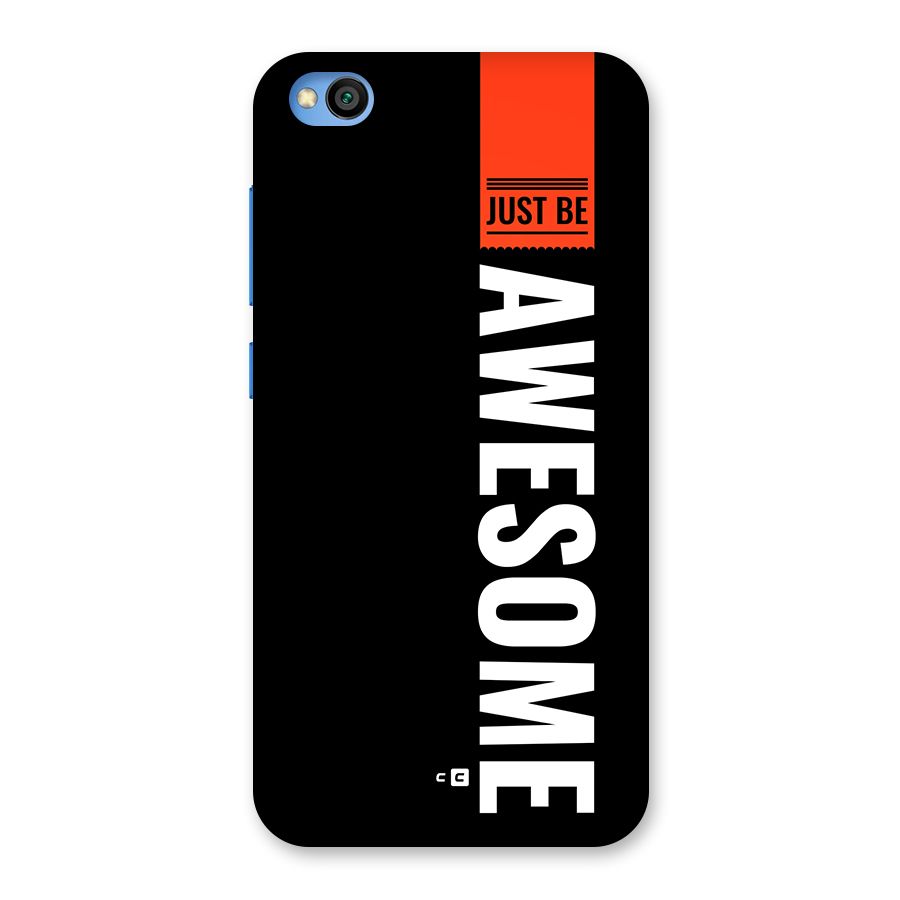 Just Be Awesome Back Case for Redmi Go