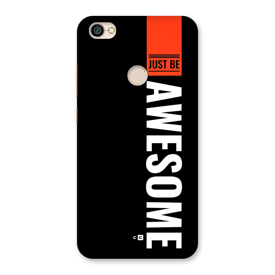 Just Be Awesome Back Case for Redmi Y1 2017