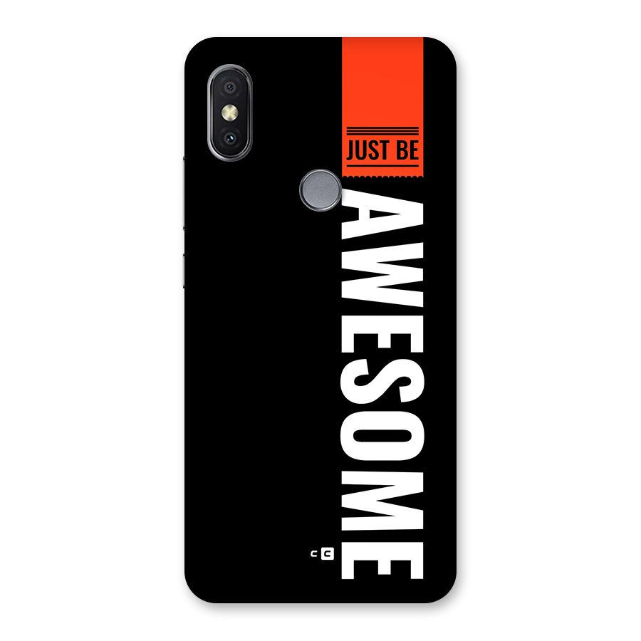 Just Be Awesome Back Case for Redmi Y2
