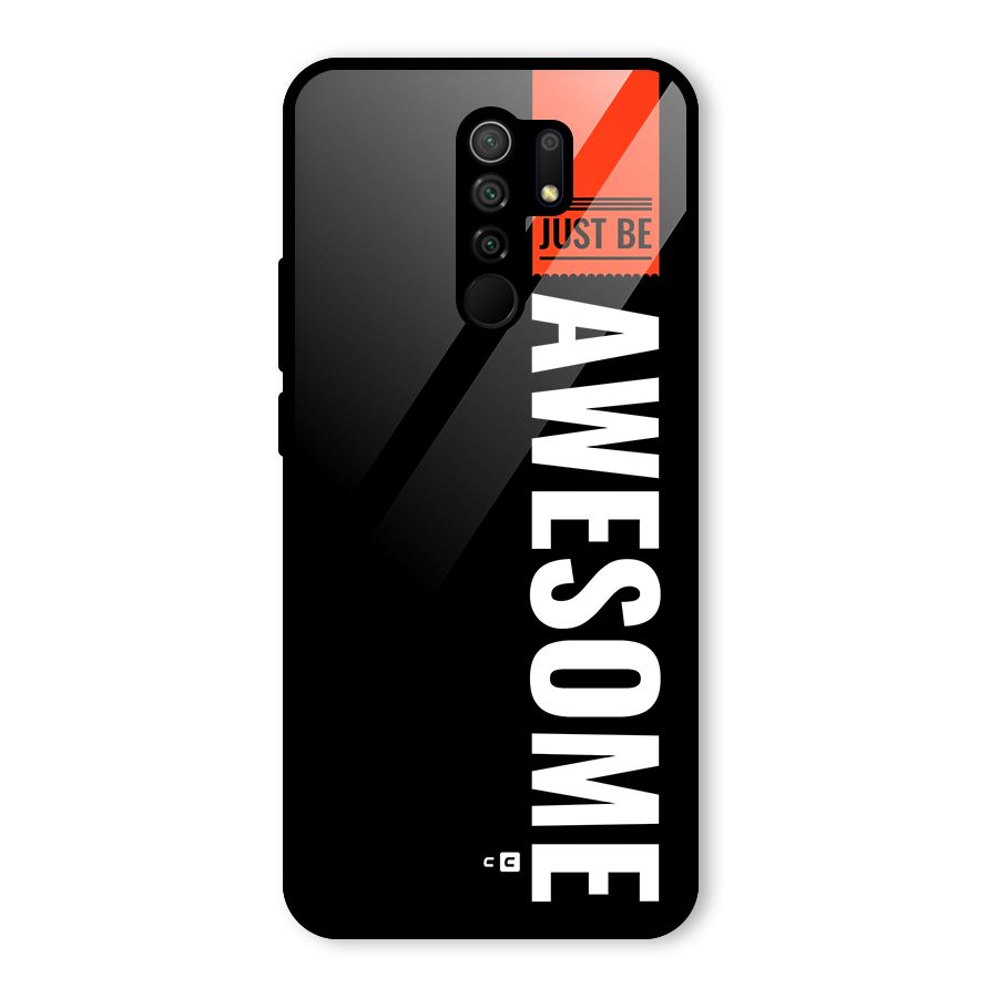 Just Be Awesome Glass Back Case for Poco M2
