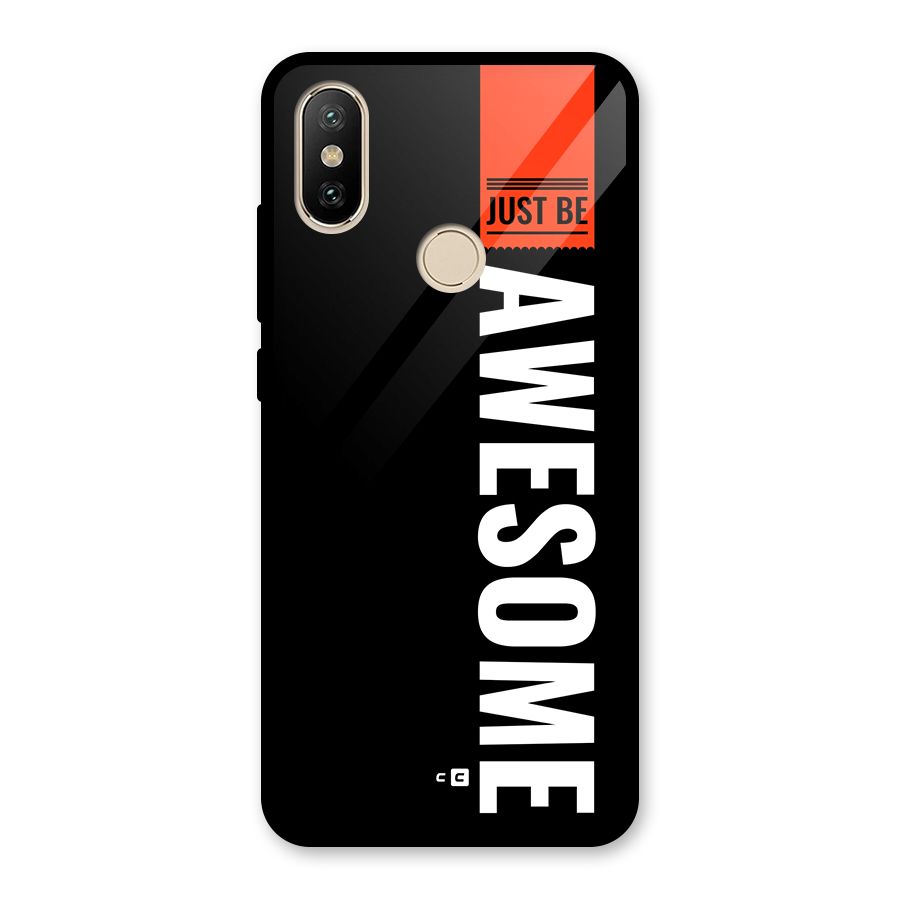 Just Be Awesome Glass Back Case for Redmi A2