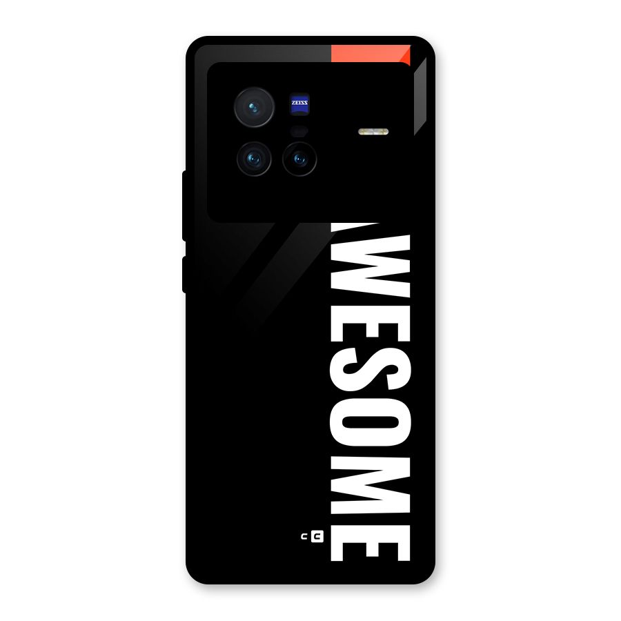 Just Be Awesome Glass Back Case for Vivo X80