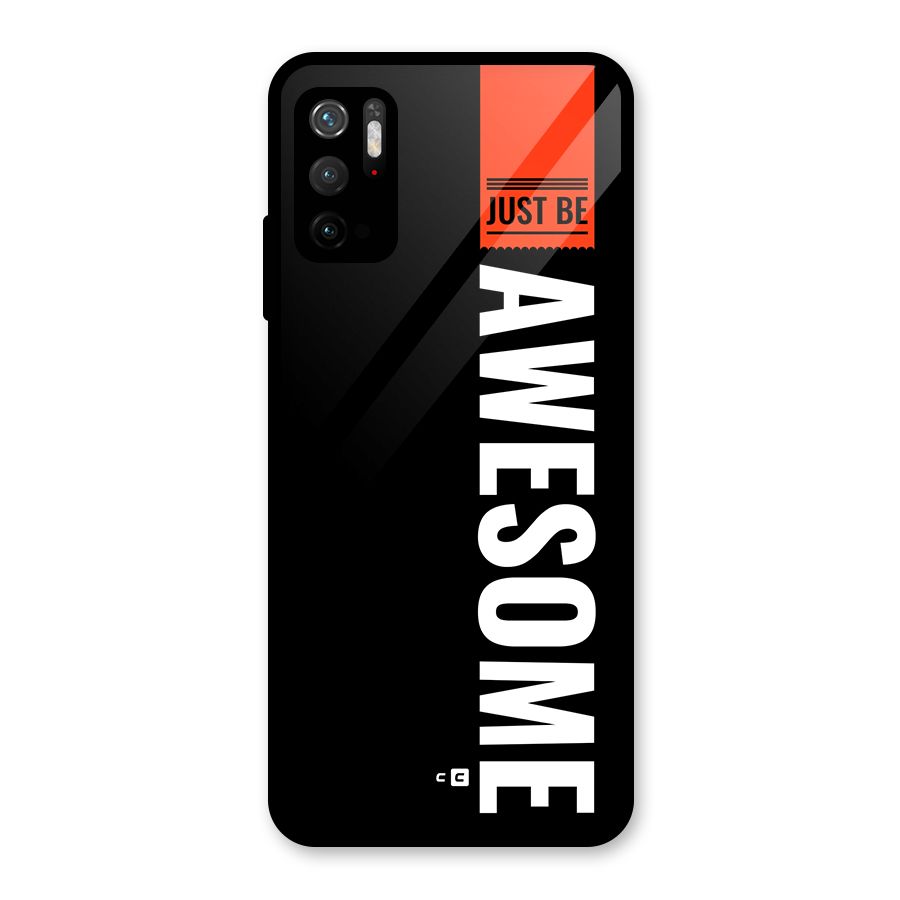 Just Be Awesome Metal Back Case for Redmi Note 10T 5G
