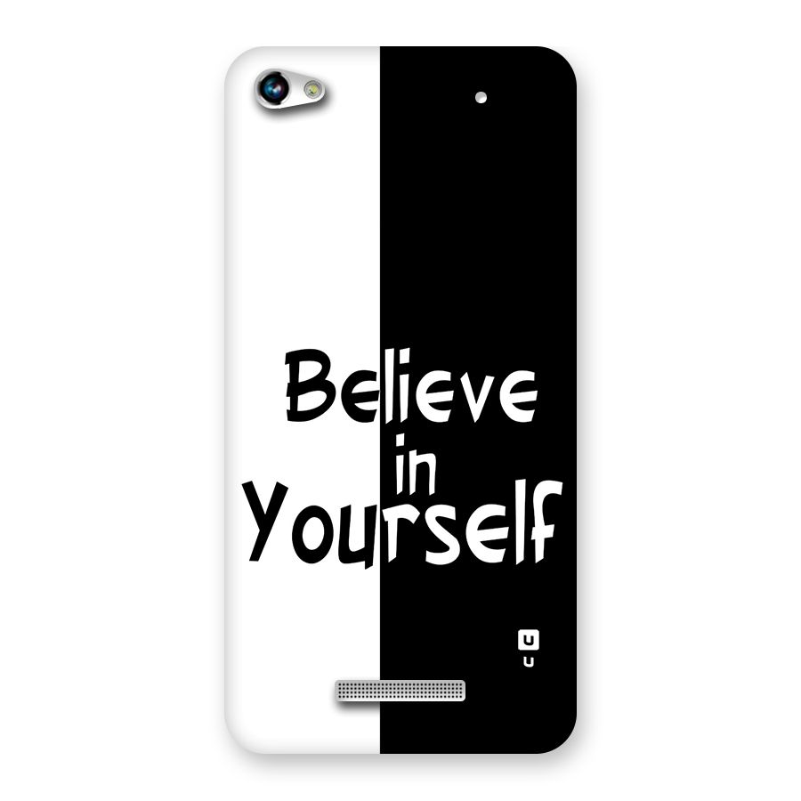 Just Believe Yourself Back Case for Canvas Hue 2 A316