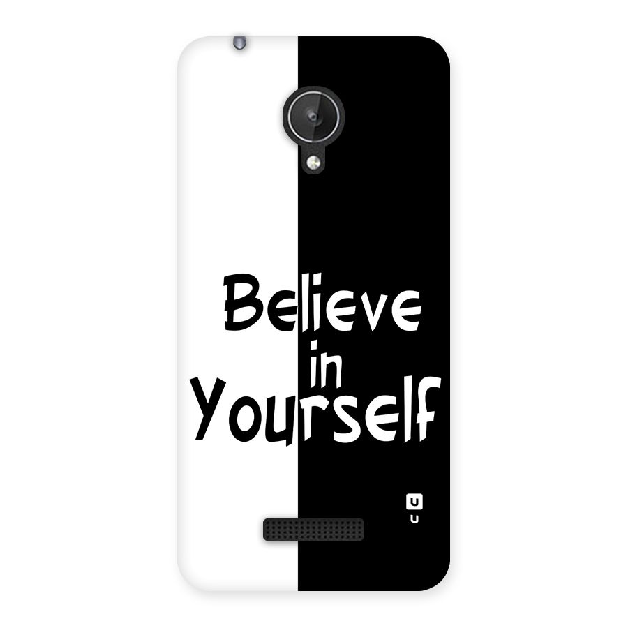 Just Believe Yourself Back Case for Canvas Spark Q380