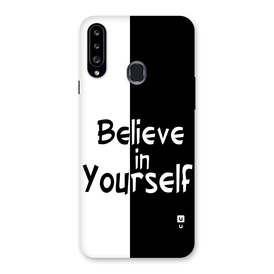 Just Believe Yourself Back Case for Galaxy A20s