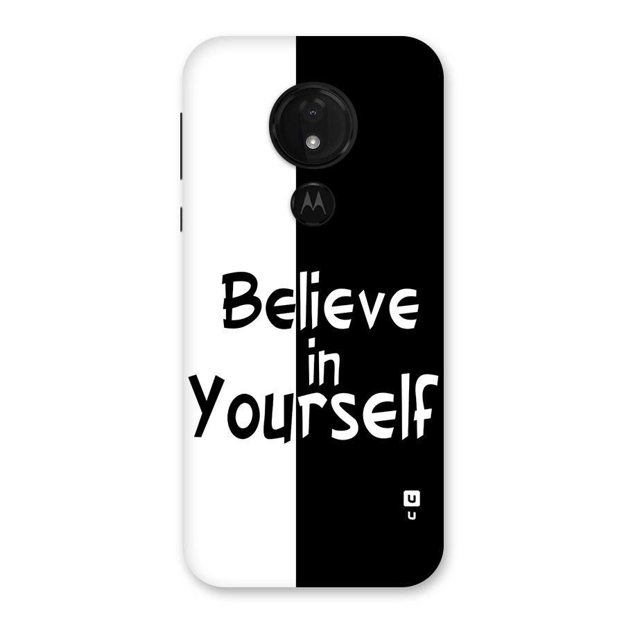 Just Believe Yourself Back Case for Moto G7 Power