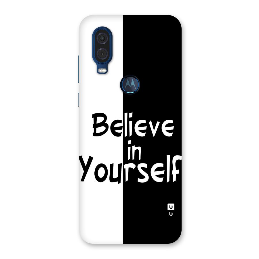 Just Believe Yourself Back Case for Motorola One Vision