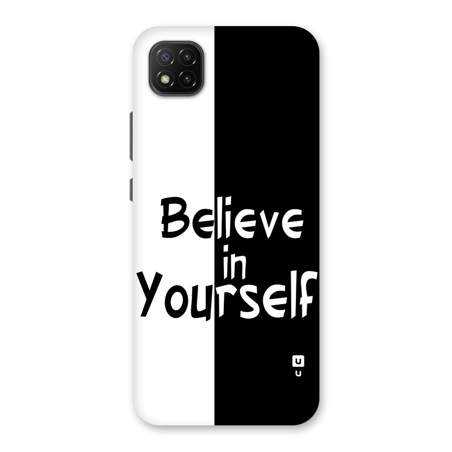Just Believe Yourself Back Case for Poco C3