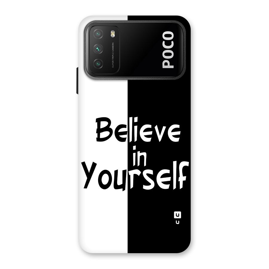 Just Believe Yourself Back Case for Poco M3