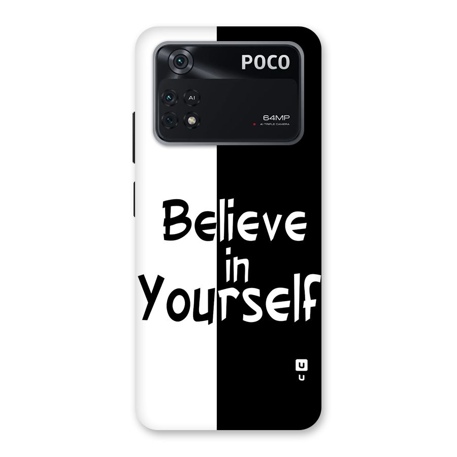 Just Believe Yourself Back Case for Poco M4 Pro 4G