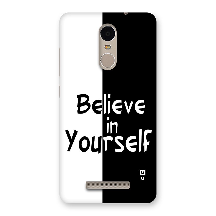 Just Believe Yourself Back Case for Redmi Note 3