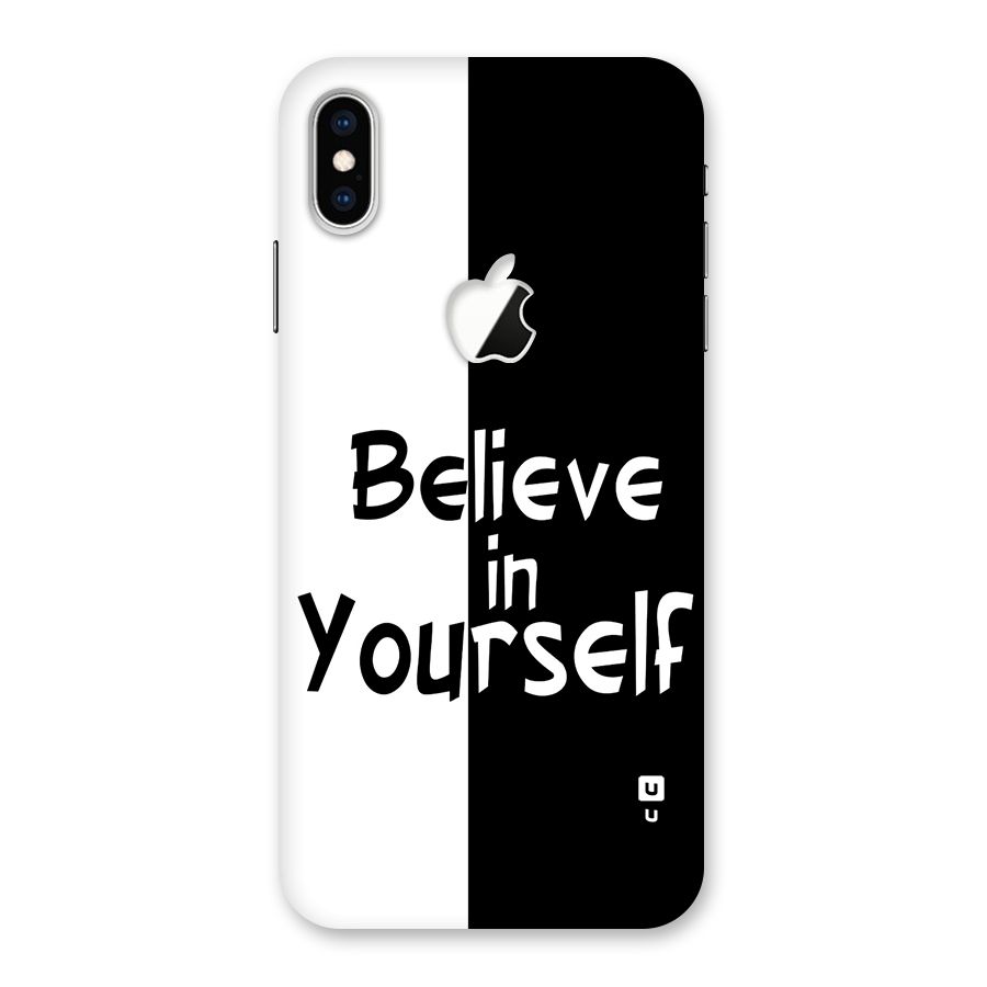 Just Believe Yourself Back Case for iPhone XS Max Apple Cut