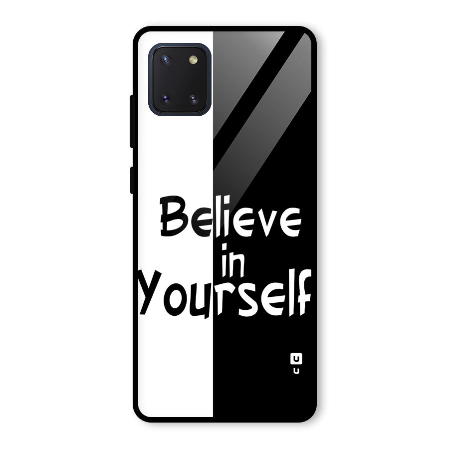 Just Believe Yourself Glass Back Case for Galaxy Note 10 Lite
