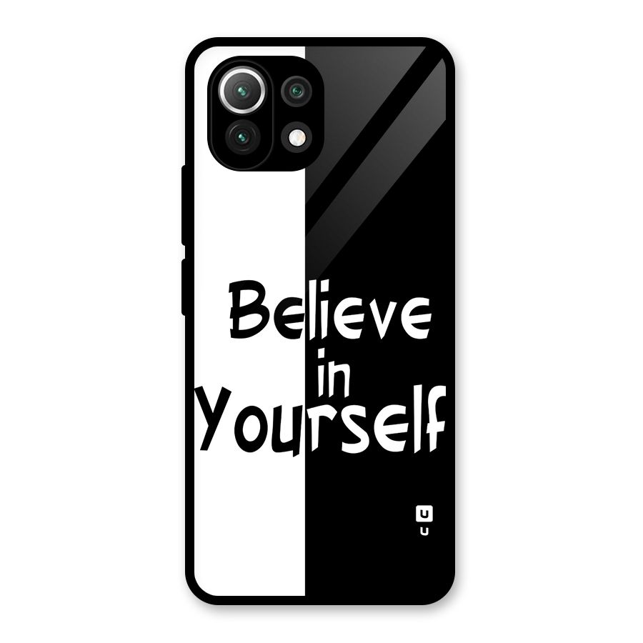 Just Believe Yourself Glass Back Case for Mi 11 Lite NE 5G