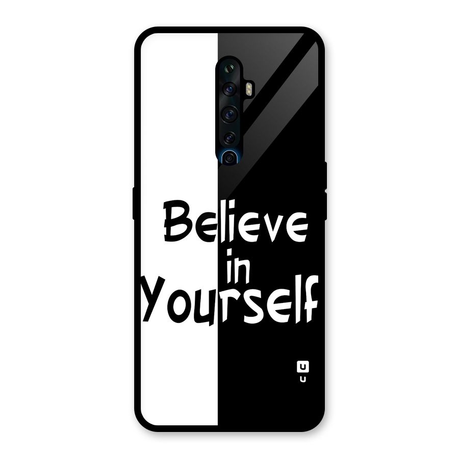 Just Believe Yourself Glass Back Case for Oppo Reno2 F