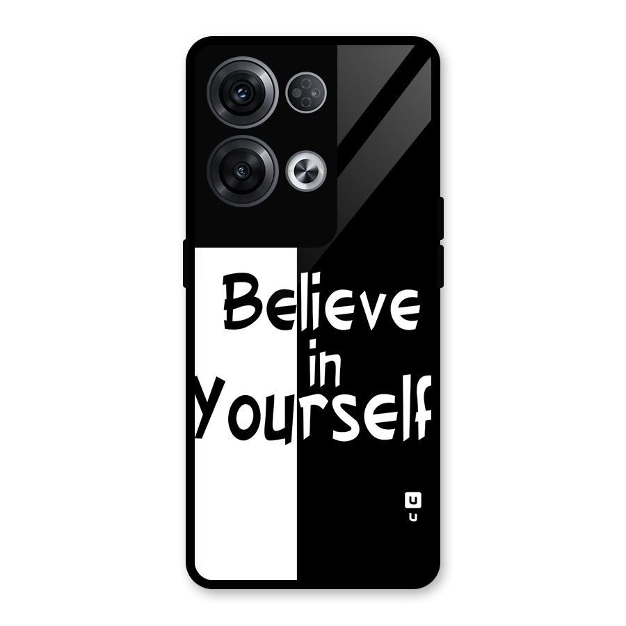 Just Believe Yourself Glass Back Case for Oppo Reno8 Pro 5G
