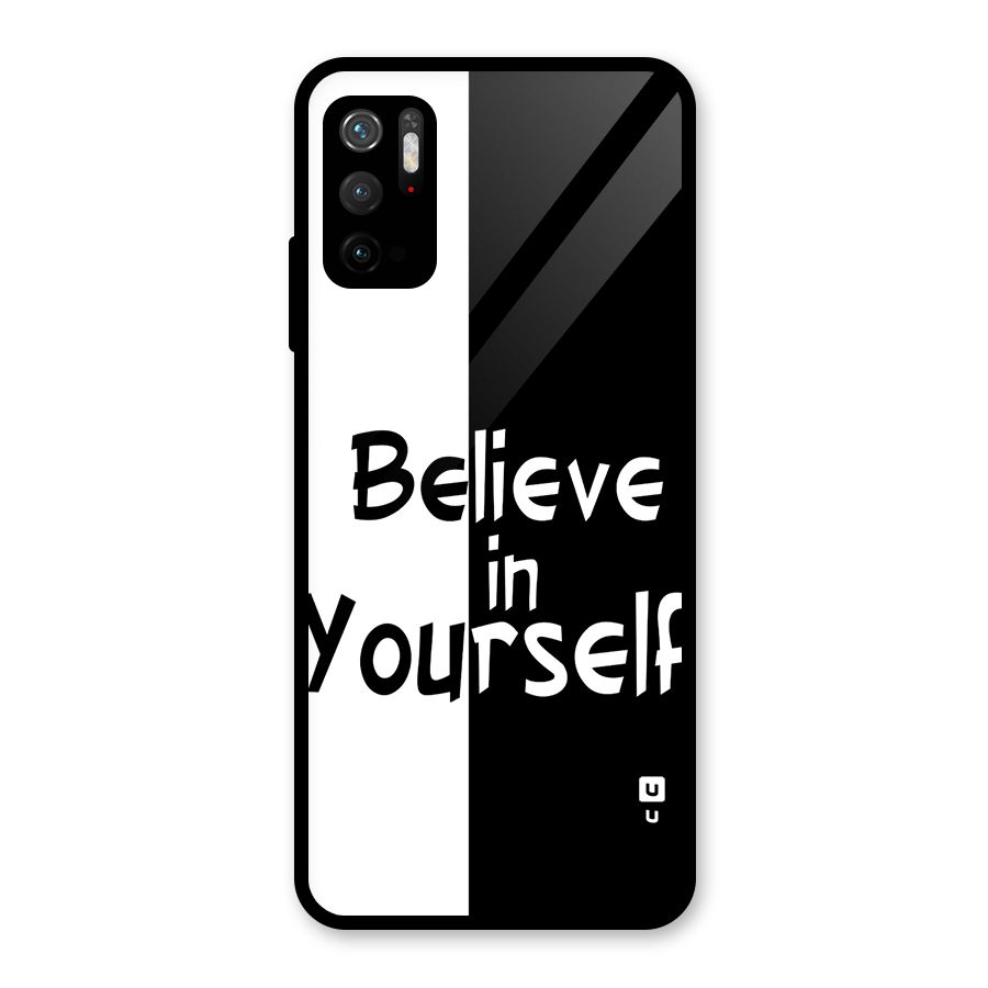 Just Believe Yourself Glass Back Case for Poco M3 Pro 5G