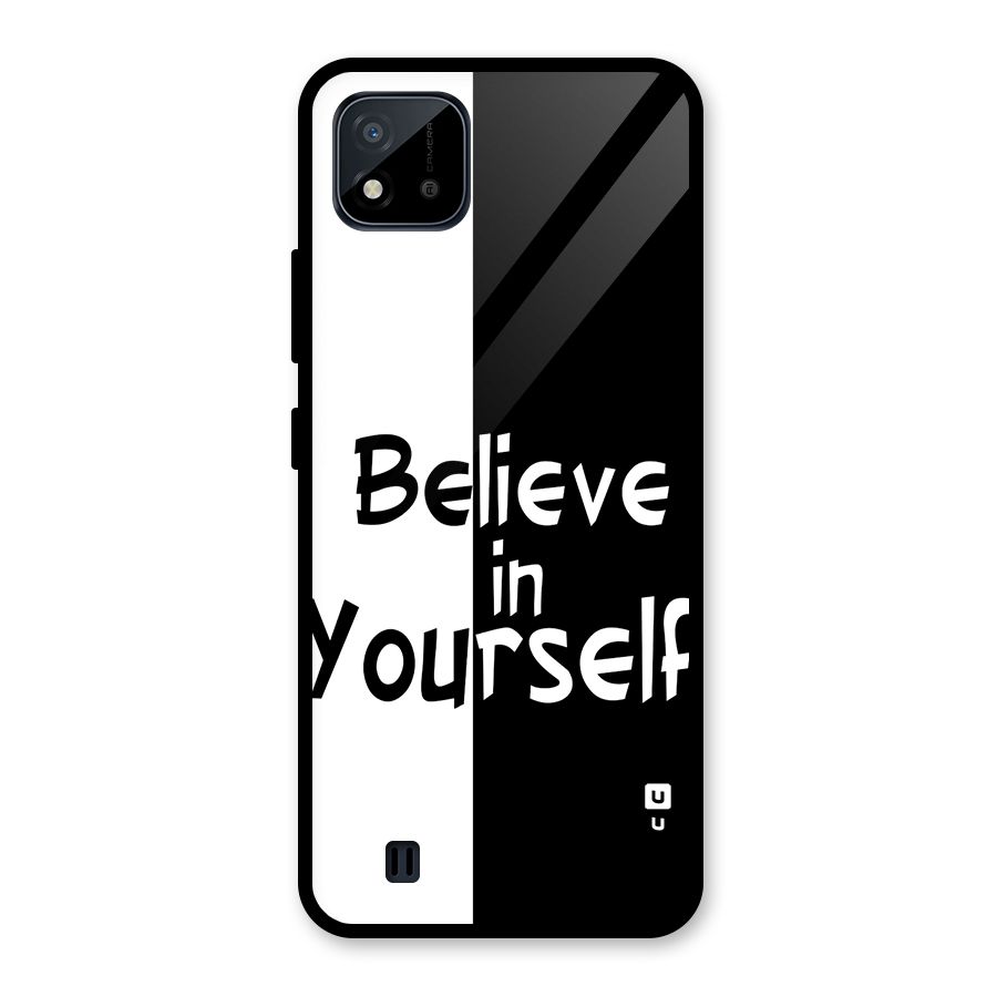 Just Believe Yourself Glass Back Case for Realme C11 2021