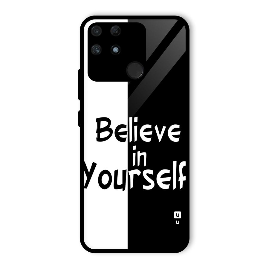Just Believe Yourself Glass Back Case for Realme Narzo 50A